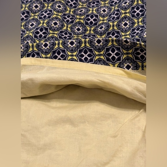 J. CREW The Pencil Basketweave Straight Cotton Lined Skirt Geometric Print Sz 12 - Picture 11 of 11